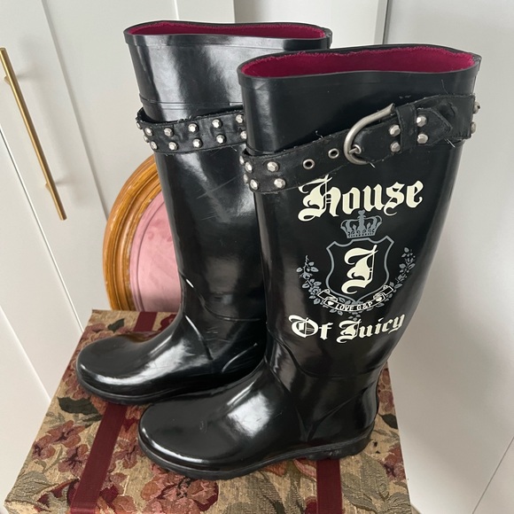 Juicy Couture Rubber Rainboots size US38 - Picture 2 of 4